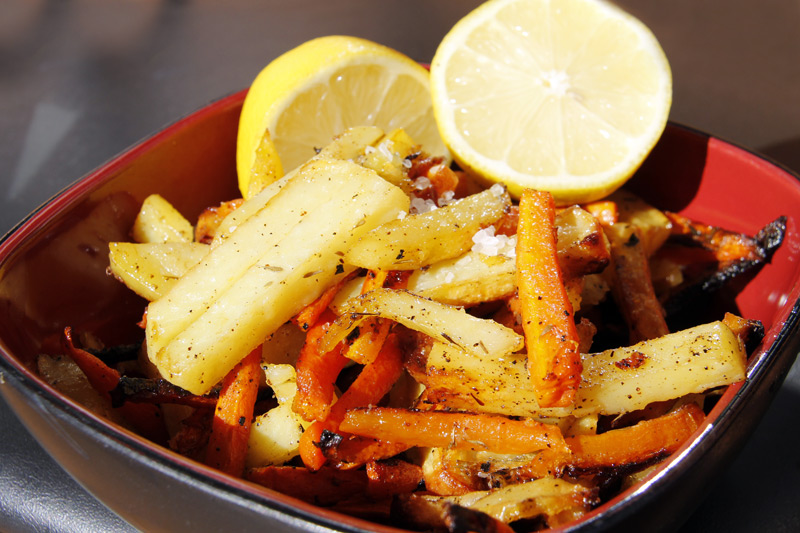 lemon pepper carrot and potato french fries