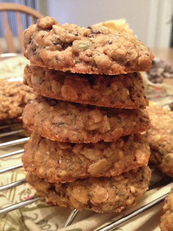 oatmeal raisin cookie stack