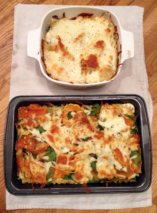 Roasted Squash and Spinach Lasagne